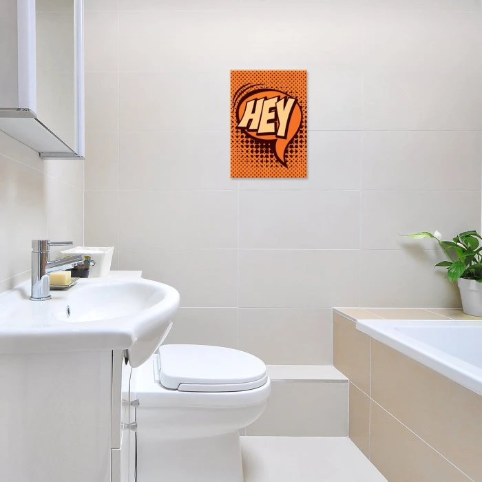 Plakat metalowy Komiksowe HEY Prezent