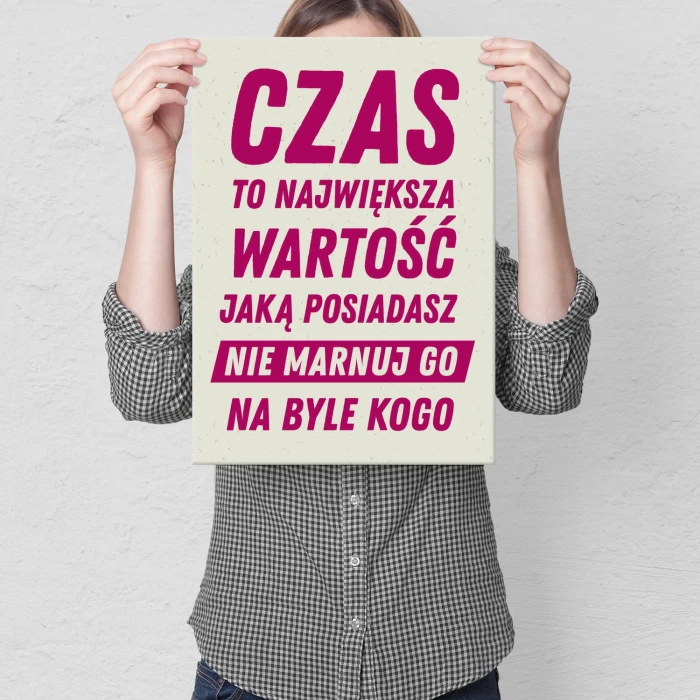 Plakat metalowy Czas to wartość