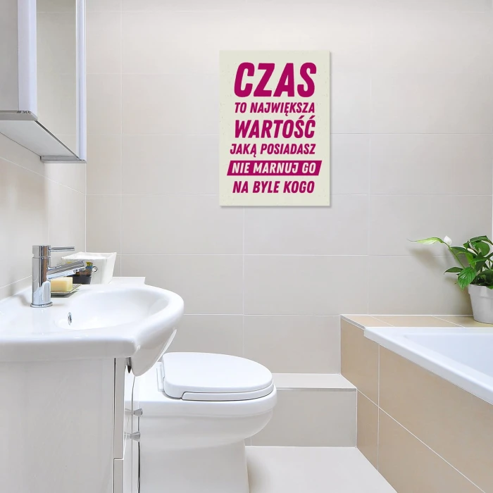 Plakat metalowy Czas to wartość