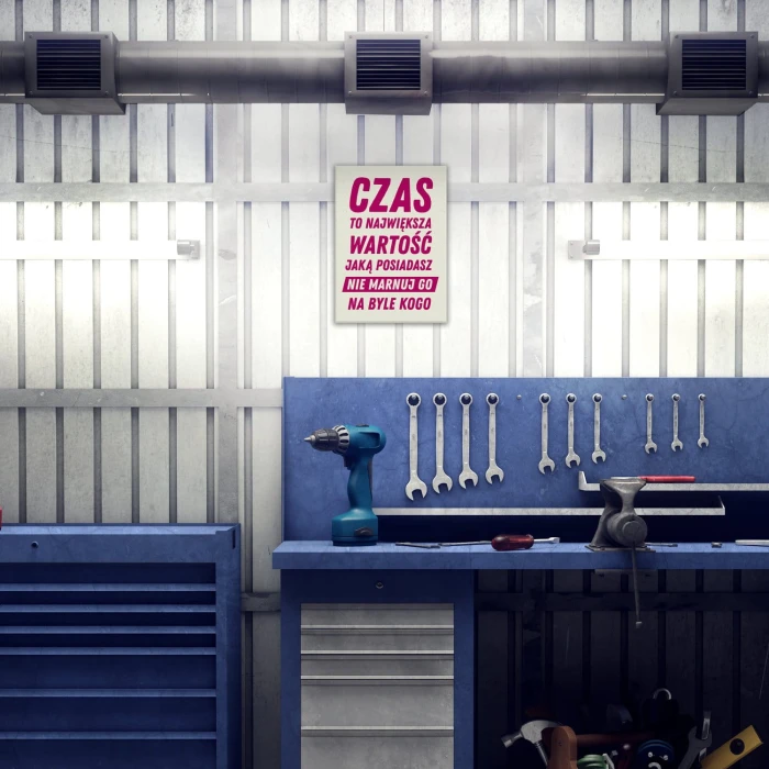 Plakat metalowy Czas to wartość