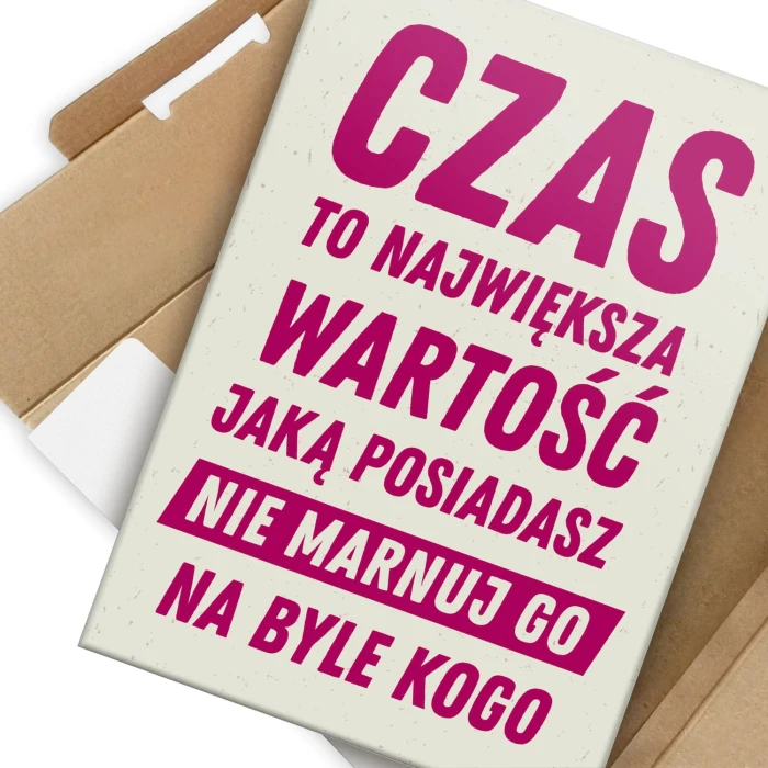 Plakat metalowy Czas to wartość