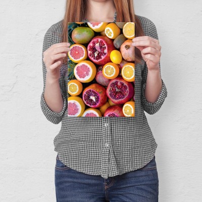 Plakat metalowy Cytryna pomarańcza