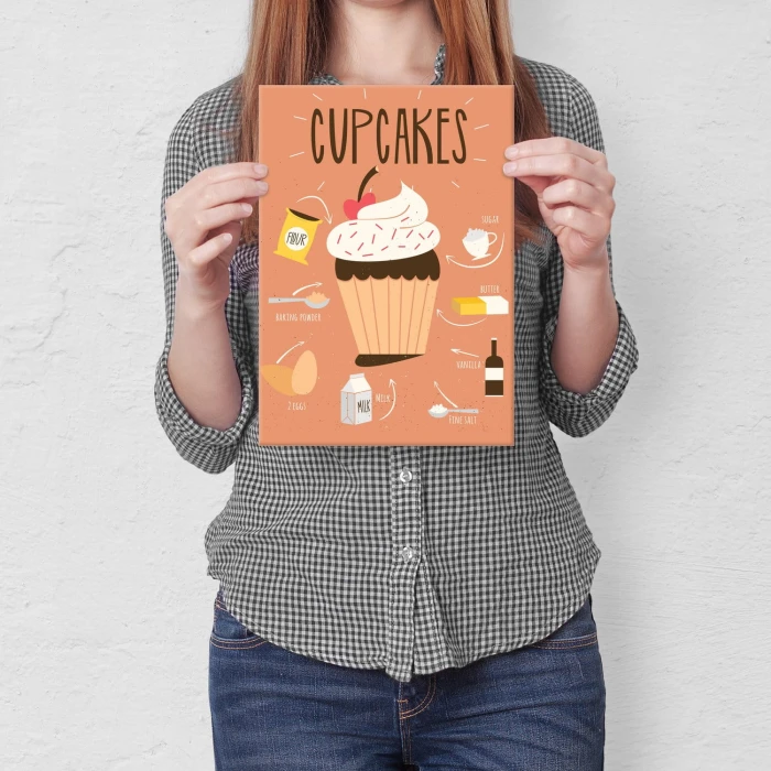 Plakat metalowy Cupcakes