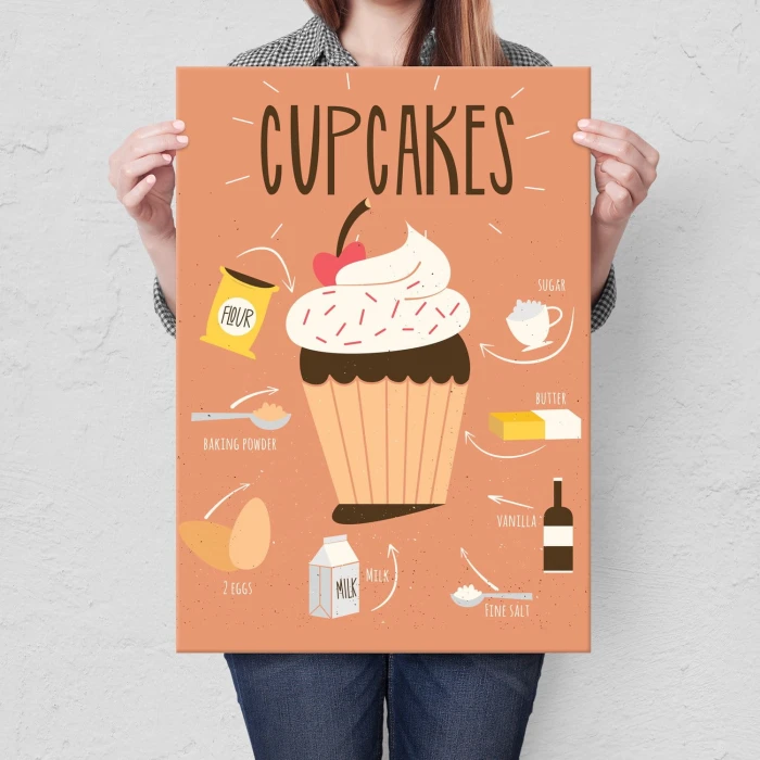 Plakat metalowy Cupcakes