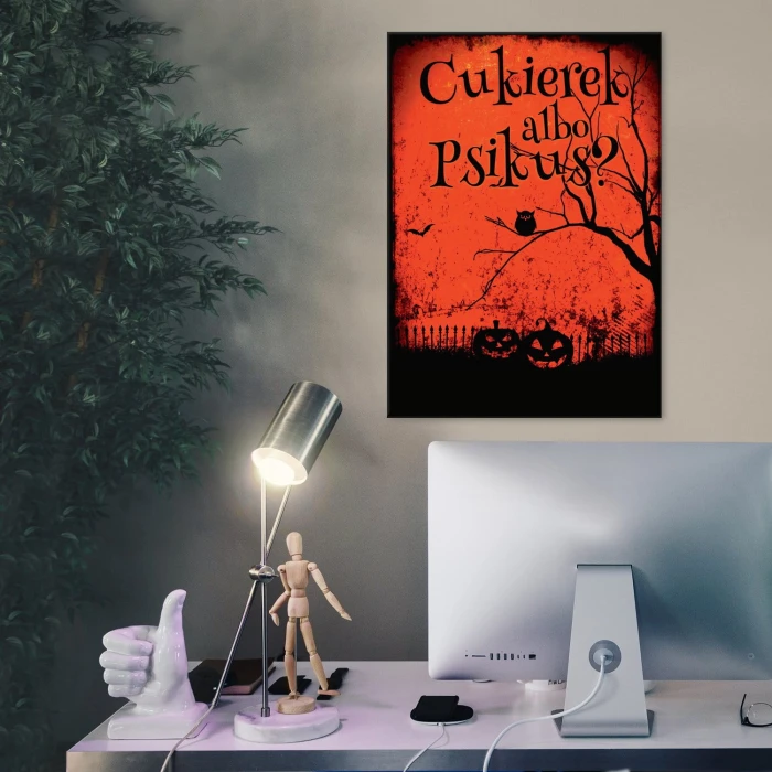 Plakat metalowy Cukierek albo psikus