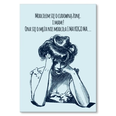 Plakat metalowy Cudowna żona