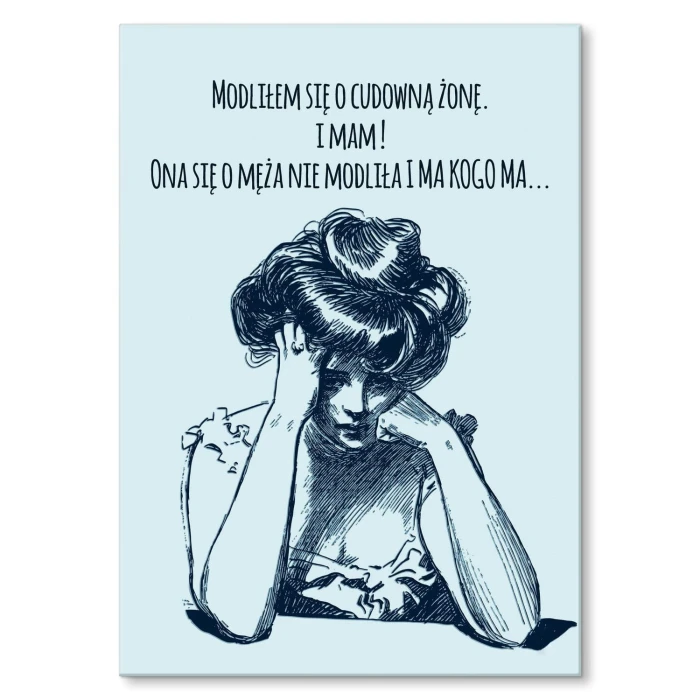 Plakat metalowy Cudowna żona