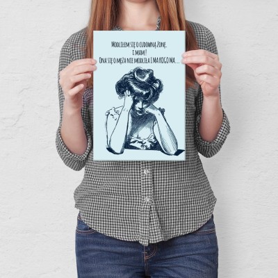 Plakat metalowy Cudowna żona