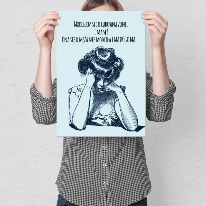 Plakat metalowy Cudowna żona