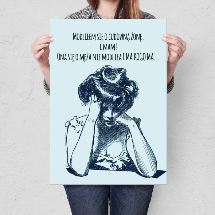 Plakat metalowy Cudowna żona