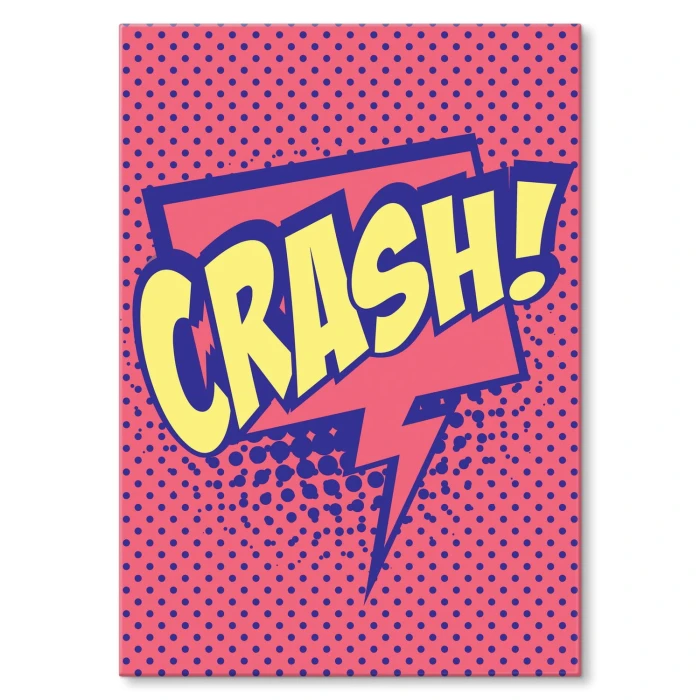 Plakat metalowy Komiksowy Crash
