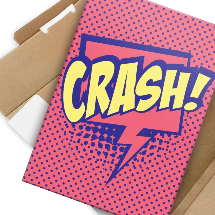 Plakat metalowy Komiksowy Crash