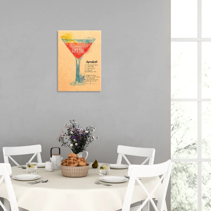 Plakat metalowy Cosmopolitan cocktail