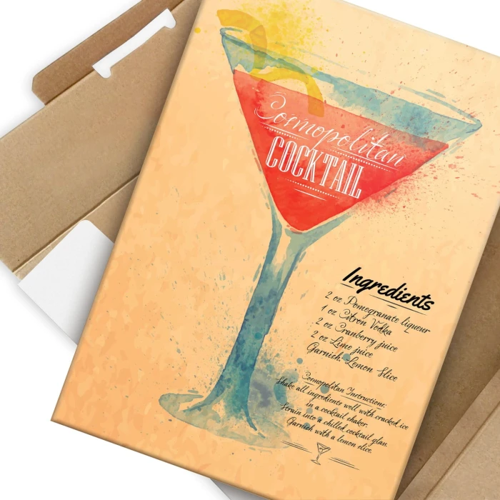 Plakat metalowy Cosmopolitan cocktail