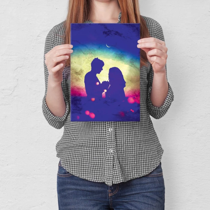 Plakat metalowy Para zakochanych