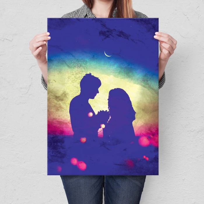 Plakat metalowy Para zakochanych
