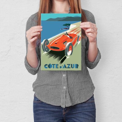 Plakat metalowy Lazurowe wybrzeże