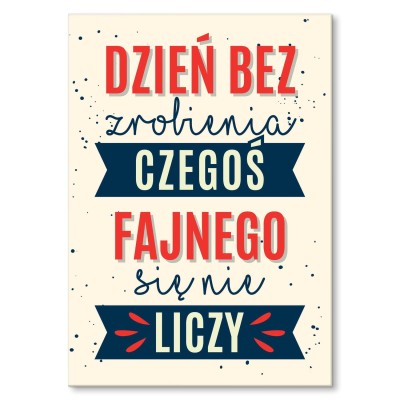 Plakat metalowy Coś fajnego