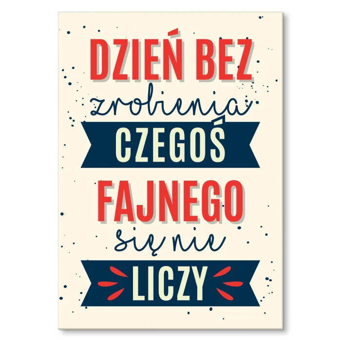 Plakat metalowy Coś fajnego
