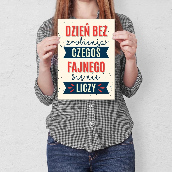 Plakat metalowy Coś fajnego