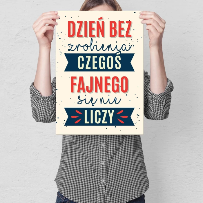 Plakat metalowy Coś fajnego