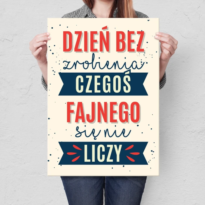 Plakat metalowy Coś fajnego