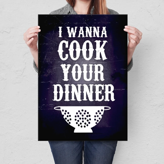 Plakat metalowy Cook your dinner