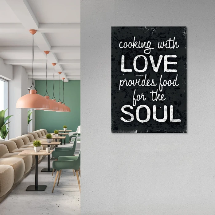 Plakat metalowy Gotowanie z miłością