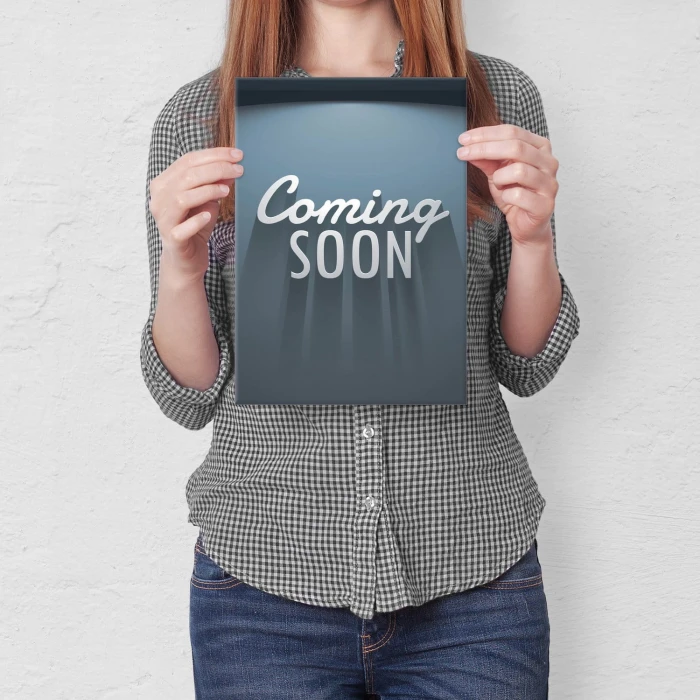 Plakat metalowy Coming soon