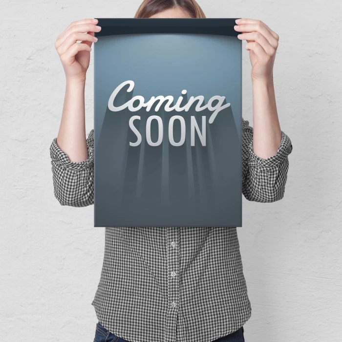 Plakat metalowy Coming soon