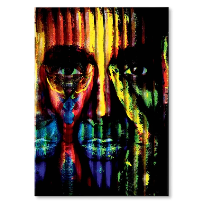 Plakat metalowy Kolorowa twarz