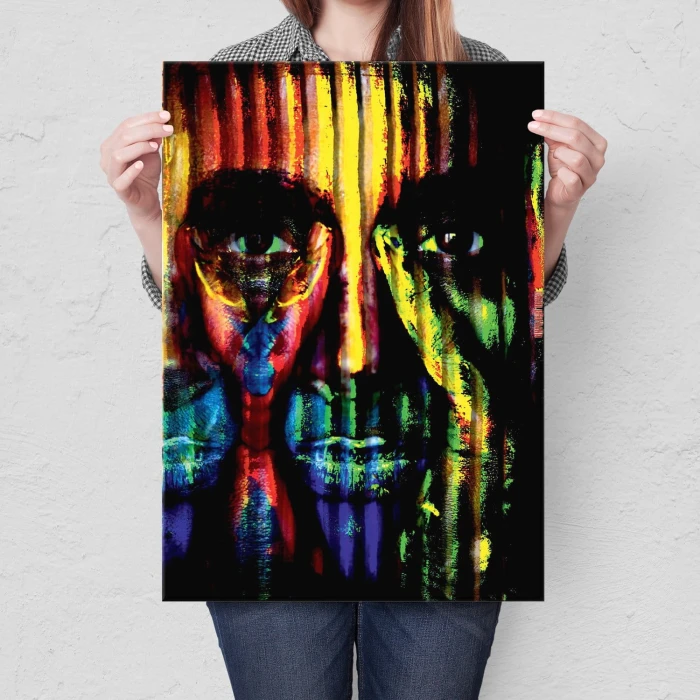 Plakat metalowy Kolorowa twarz