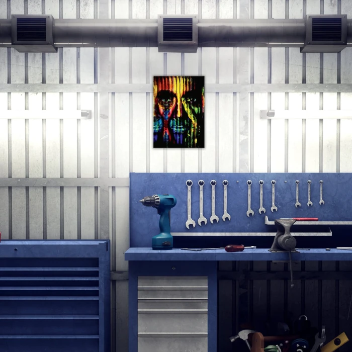 Plakat metalowy Kolorowa twarz