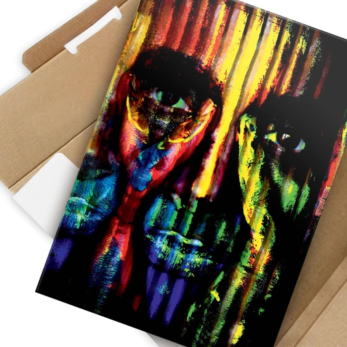 Plakat metalowy Kolorowa twarz