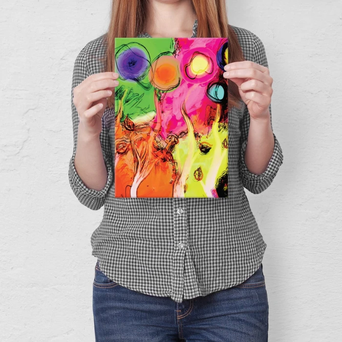 Plakat metalowy Kolorowe drzewa