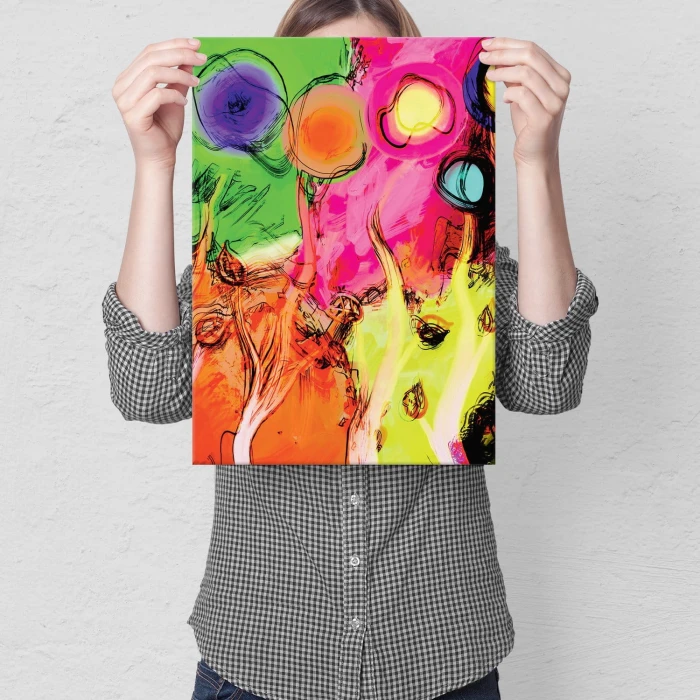 Plakat metalowy Kolorowe drzewa