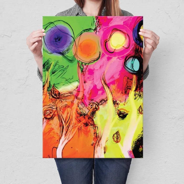 Plakat metalowy Kolorowe drzewa