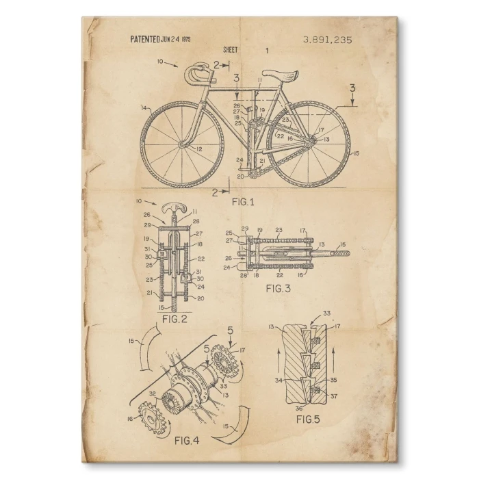 Plakat metalowy Rower