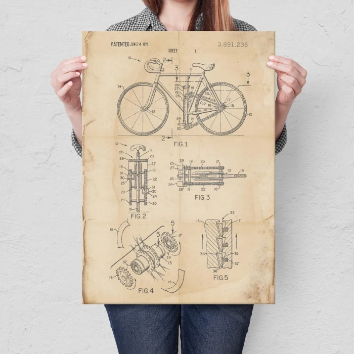 Plakat metalowy Rower