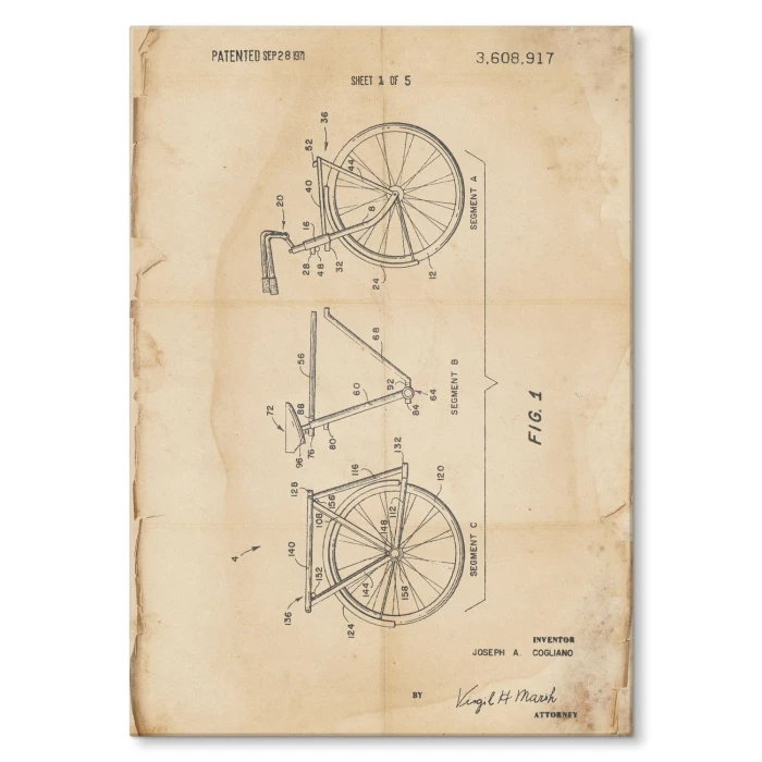 Plakat metalowy Rower