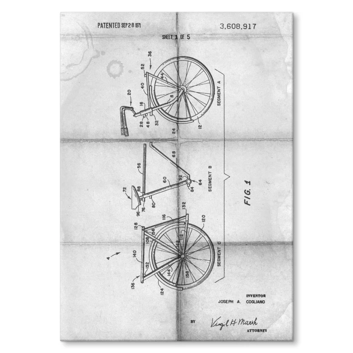 Plakat metalowy Rower