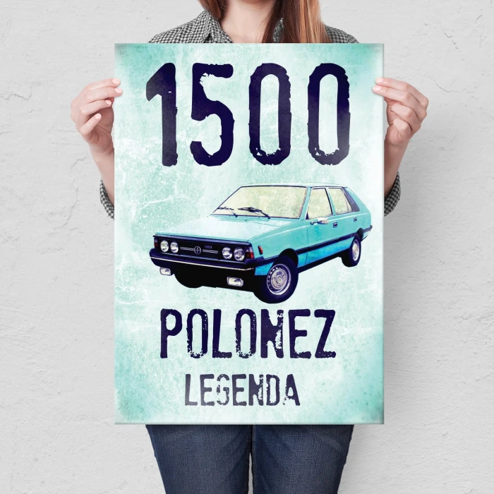 Plakat metalowy Samochód Polonez Prezent
