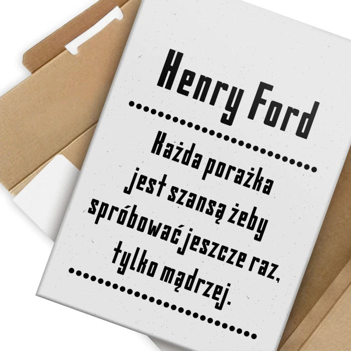 Plakat metalowy Porażka jest szansą Prezent