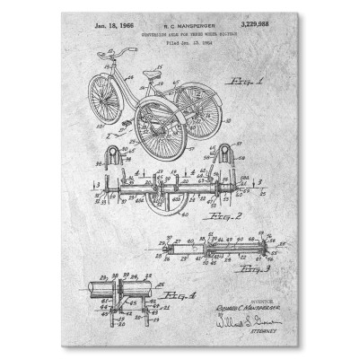 Plakat metalowy Rower Trójkołowiec