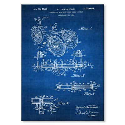 Plakat metalowy Rower Trójkołowiec