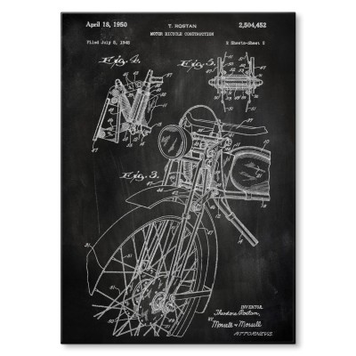 Plakat metalowy Motocykl