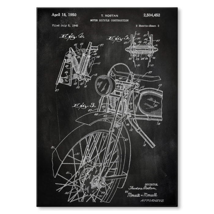 Plakat metalowy Motocykl