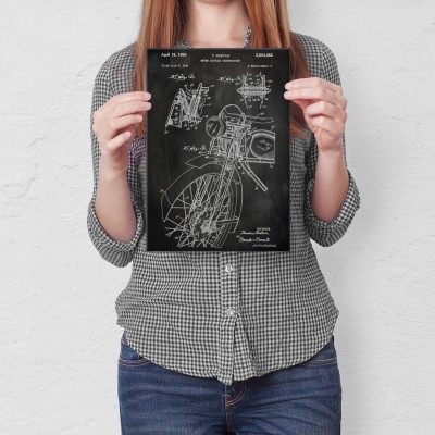 Plakat metalowy Motocykl