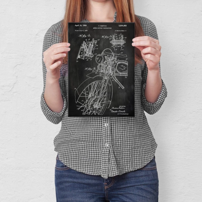Plakat metalowy Motocykl