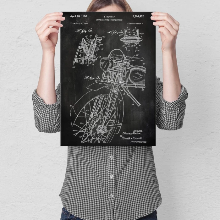 Plakat metalowy Motocykl